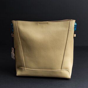 Verano Hill Mila Leather Tote Bag – Beige NWOT